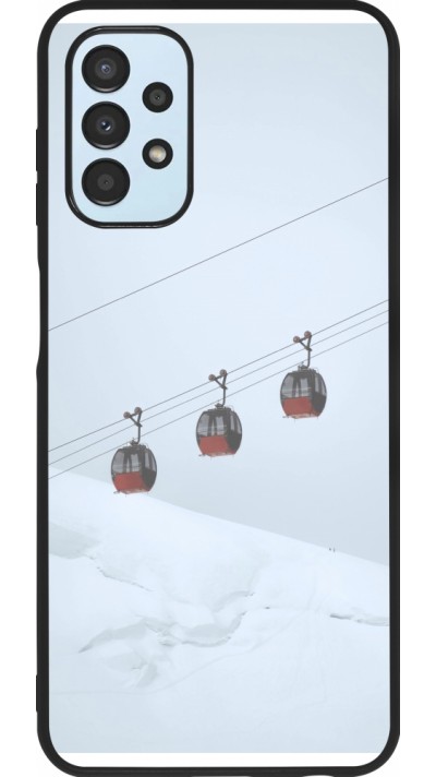 Samsung Galaxy A13 5G Case Hülle - Silikon schwarz Winter 22 ski lift