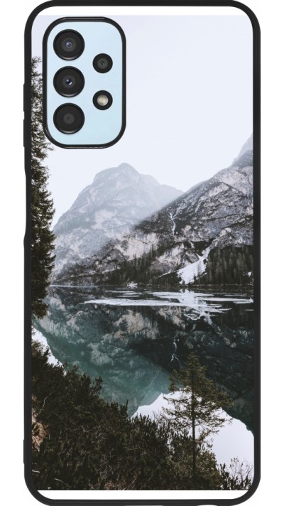Samsung Galaxy A13 5G Case Hülle - Silikon schwarz Winter 22 snowy mountain and lake Samsung Galaxy A13 5G Case Hülle - Silikon schwarz Winter 22 snowy mountain and lake