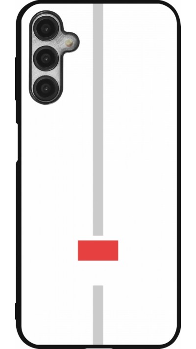 Coque Samsung Galaxy A14 5G - Silicone rigide noir Canton SO blanc