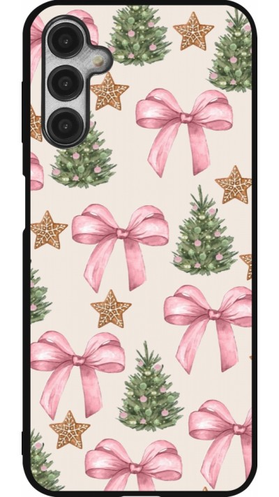 Coque Samsung Galaxy A14 5G - Silicone rigide noir Christmas 25 Vintage Ribbons