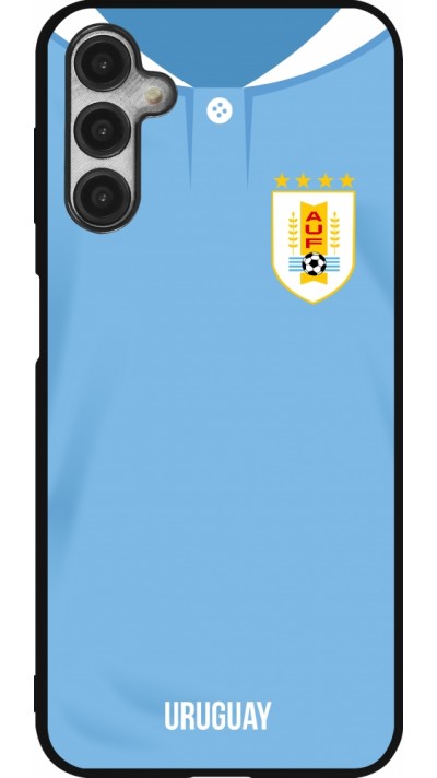 Samsung Galaxy A14 5G Case Hülle - Silikon schwarz Uruguay 2022 personalisierbares Fussballtrikot Samsung Galaxy A14 5G Case Hülle - Silikon schwarz Uruguay 2022 personalisierbares Fussballtrikot