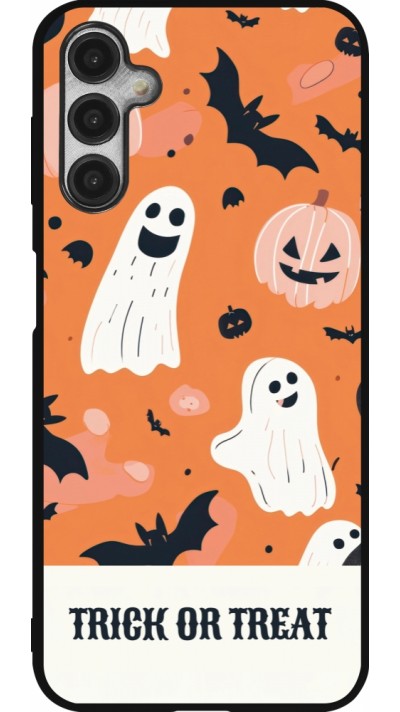 Samsung Galaxy A14 5G Case Hülle - Silikon schwarz Halloween 2025 Trick treat Samsung Galaxy A14 5G Case Hülle - Silikon schwarz Halloween 2025 Trick treat
