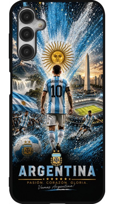 Samsung Galaxy A14 5G Case Hülle - Silikon schwarz Fussball Argentinien splash 2026