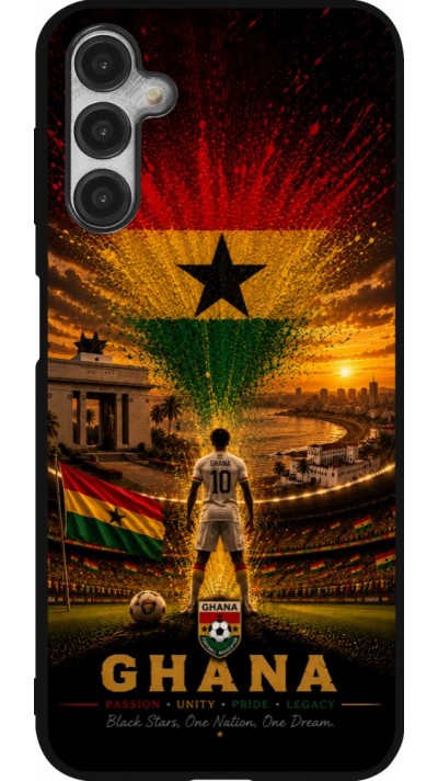 Samsung Galaxy A14 5G Case Hülle - Silikon schwarz Fussball Ghana splash 2026