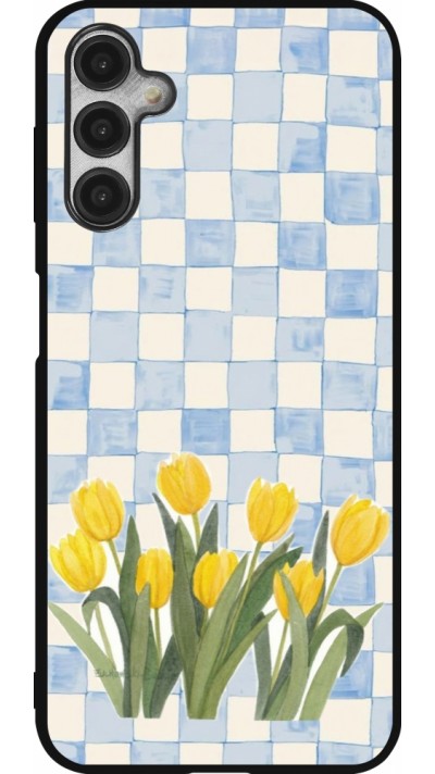 Samsung Galaxy A14 5G Case Hülle - Silikon schwarz Blue vichy tulips Spring 2026