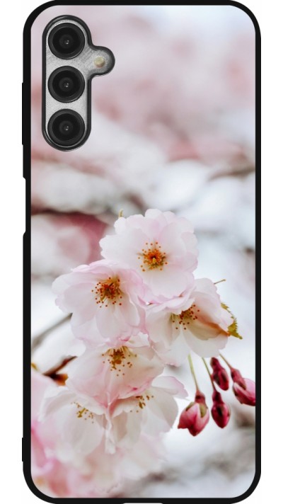 Samsung Galaxy A14 5G Case Hülle - Silikon schwarz Cherry tree Spring 2026