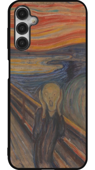 Coque Samsung Galaxy A14 5G - Silicone rigide noir Tableau art - Le Cri - Edvard Munch
