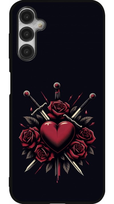 Samsung Galaxy A14 5G Case Hülle - Silikon schwarz Valentine 2024 gothic love Samsung Galaxy A14 5G Case Hülle - Silikon schwarz Valentine 2024 gothic love