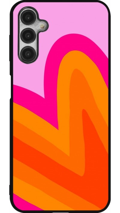 Samsung Galaxy A14 5G Case Hülle - Silikon schwarz Valentine 2024 heart gradient Samsung Galaxy A14 5G Case Hülle - Silikon schwarz Valentine 2024 heart gradient