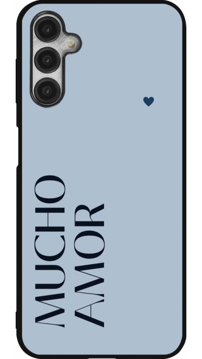 Samsung Galaxy A14 5G Case Hülle - Silikon schwarz Valentine 2024 mucho amor azul Samsung Galaxy A14 5G Case Hülle - Silikon schwarz Valentine 2024 mucho amor azul