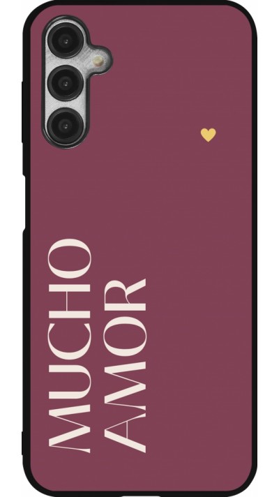 Samsung Galaxy A14 5G Case Hülle - Silikon schwarz Valentine 2024 mucho amor rosado Samsung Galaxy A14 5G Case Hülle - Silikon schwarz Valentine 2024 mucho amor rosado