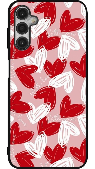 Samsung Galaxy A14 5G Case Hülle - Silikon schwarz Valentine 2024 with love heart Samsung Galaxy A14 5G Case Hülle - Silikon schwarz Valentine 2024 with love heart