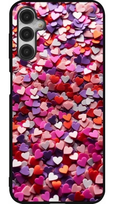 Samsung Galaxy A14 5G Case Hülle - Silikon schwarz Valentin 2025 Konfetti Samsung Galaxy A14 5G Case Hülle - Silikon schwarz Valentin 2025 Konfetti