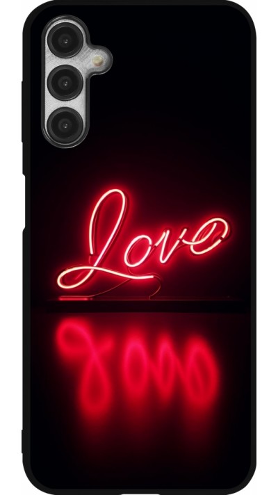Samsung Galaxy A14 5G Case Hülle - Silikon schwarz Valentine 2025 Neon Liebe Samsung Galaxy A14 5G Case Hülle - Silikon schwarz Valentine 2025 Neon Liebe