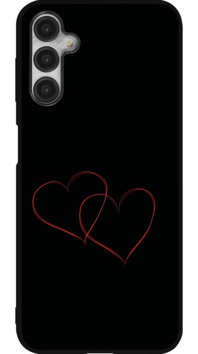 Samsung Galaxy A14 5G Case Hülle - Silikon schwarz Valentine 2023 attached heart Samsung Galaxy A14 5G Case Hülle - Silikon schwarz Valentine 2023 attached heart