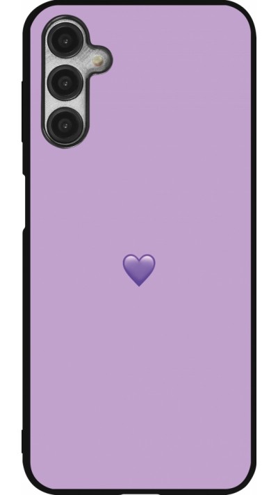 Samsung Galaxy A14 5G Case Hülle - Silikon schwarz Valentine 2023 purpule single heart Samsung Galaxy A14 5G Case Hülle - Silikon schwarz Valentine 2023 purpule single heart