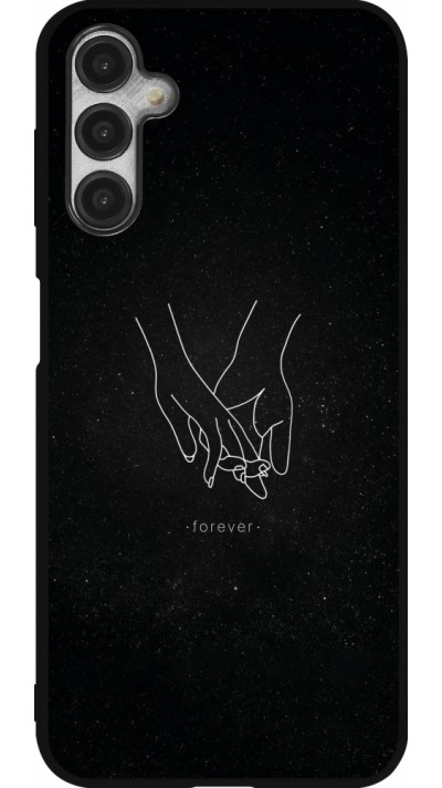 Samsung Galaxy A14 5G Case Hülle - Silikon schwarz Valentine 2023 hands forever Samsung Galaxy A14 5G Case Hülle - Silikon schwarz Valentine 2023 hands forever