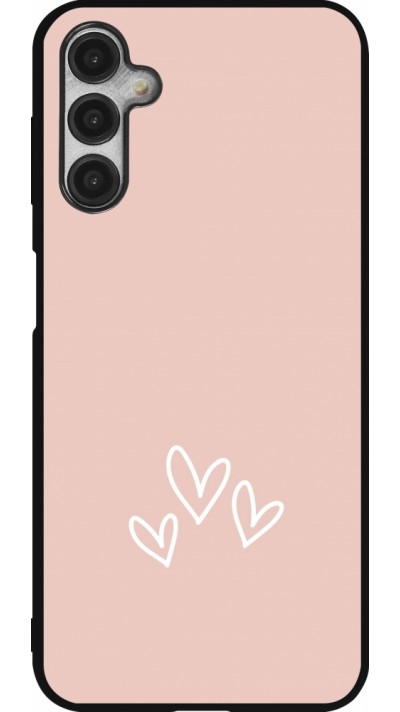 Samsung Galaxy A14 5G Case Hülle - Silikon schwarz Valentine 2023 three minimalist hearts Samsung Galaxy A14 5G Case Hülle - Silikon schwarz Valentine 2023 three minimalist hearts