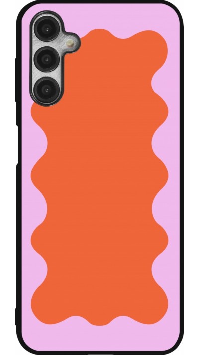 Samsung Galaxy A14 5G Case Hülle - Silikon schwarz Wavy Rectangle Orange Pink Samsung Galaxy A14 5G Case Hülle - Silikon schwarz Wavy Rectangle Orange Pink