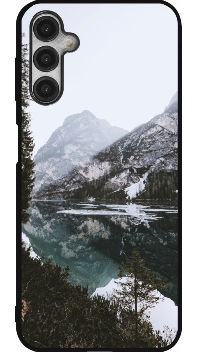 Samsung Galaxy A14 5G Case Hülle - Silikon schwarz Winter 22 snowy mountain and lake Samsung Galaxy A14 5G Case Hülle - Silikon schwarz Winter 22 snowy mountain and lake