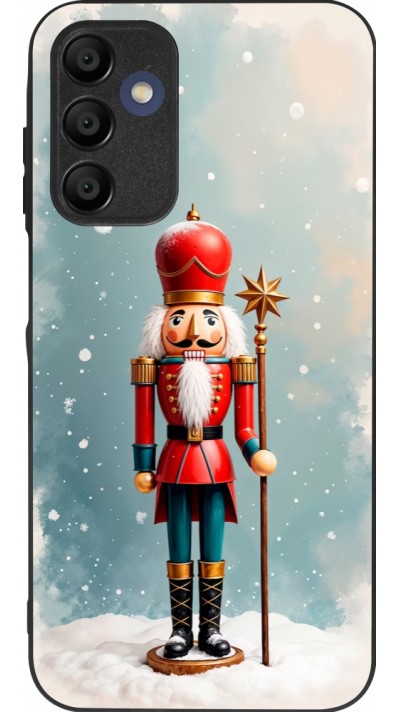 Samsung Galaxy A15 Case Hülle - Silikon schwarz Christmas 25 Nutcracker Snow