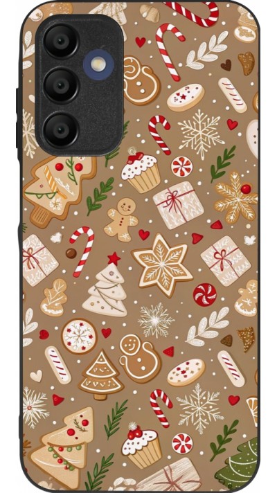 Samsung Galaxy A15 Case Hülle - Silikon schwarz Christmas 25 Pattern Ginger Cookie