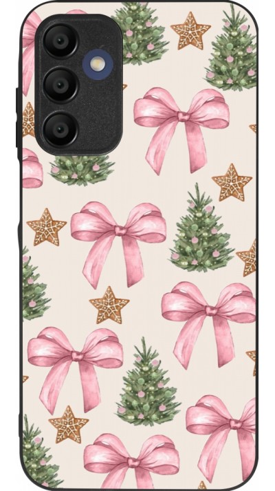 Samsung Galaxy A15 Case Hülle - Silikon schwarz Christmas 25 Vintage Ribbons
