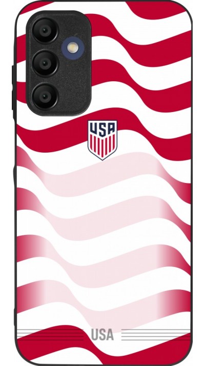Coque Samsung Galaxy A15 - Silicone rigide noir Maillot de football États-Unis 2026 personnalisable