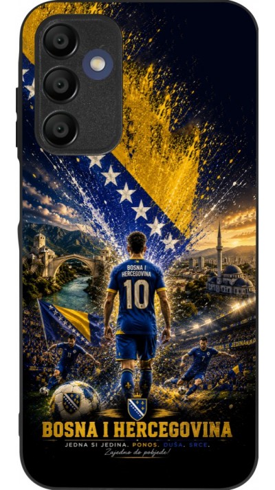 Coque Samsung Galaxy A15 - Silicone rigide noir Football Bosnie-Herzégovine splash 2026