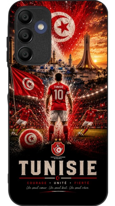 Coque Samsung Galaxy A15 - Silicone rigide noir Football Tunisie splash 2026