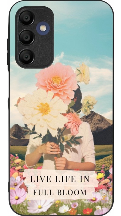 Coque Samsung Galaxy A15 - Silicone rigide noir Live life in full moon Spring 2026
