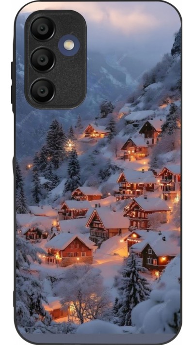 Samsung Galaxy A15 Case Hülle - Silikon schwarz Winter 25 Winter snowy village