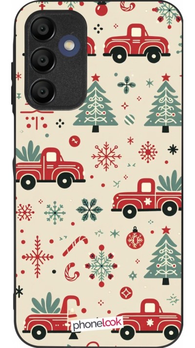 Samsung Galaxy A15 Case Hülle - Silikon schwarz Weihnachten 2024 Lkw Tanne