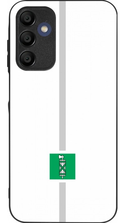 Coque Samsung Galaxy A16 - Silicone rigide noir Canton SG blanc