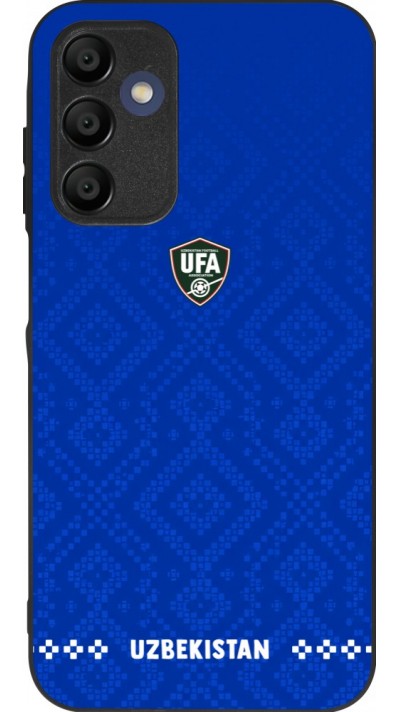 Samsung Galaxy A16 Case Hülle - Silikon schwarz Usbekistan 2026 personalisierbares Fussballtrikot