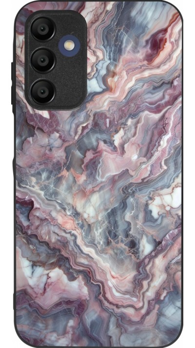 Samsung Galaxy A16 Case Hülle - Silikon schwarz Violetter silberner Marmor Samsung Galaxy A16 Case Hülle - Silikon schwarz Violetter silberner Marmor