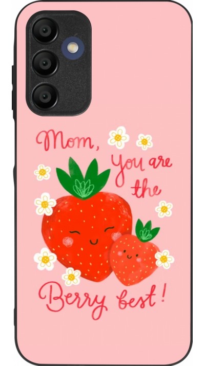Coque Samsung Galaxy A16 - Silicone rigide noir Mom 2026 Berry best