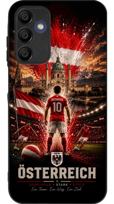 Samsung Galaxy A16 Case Hülle - Silikon schwarz Fussball Österreich splash 2026