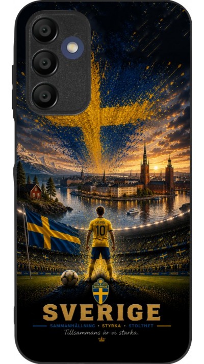 Samsung Galaxy A16 Case Hülle - Silikon schwarz Fussball Schweden splash 2026