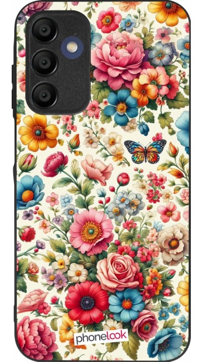 Coque Samsung Galaxy A16 - Silicone rigide noir Spring 25 printemps fleuri