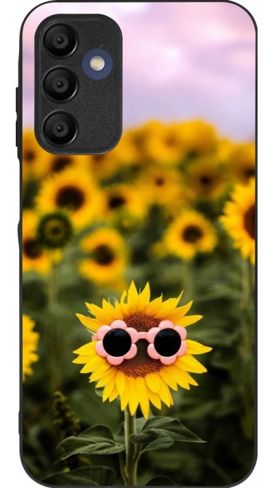 Coque Samsung Galaxy A16 - Silicone rigide noir Sunflower with glasses Spring 2026