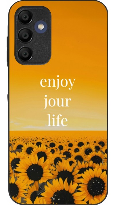 Samsung Galaxy A16 Case Hülle - Silikon schwarz Summer 2025 Enjoy your life