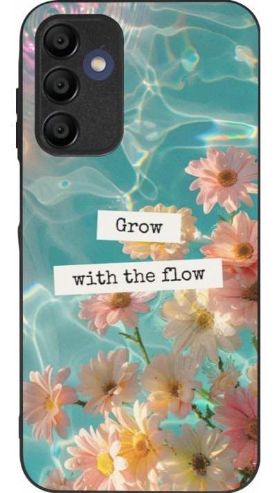 Samsung Galaxy A16 Case Hülle - Silikon schwarz Summer 2025 Grow with the flow