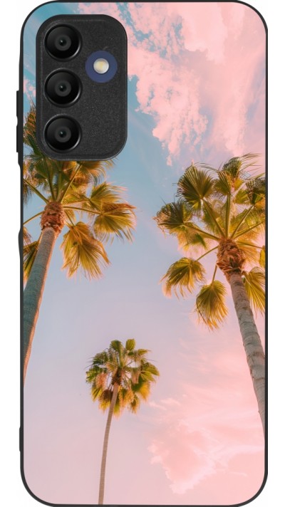Samsung Galaxy A16 Case Hülle - Silikon schwarz Summer 2025 Palmiers