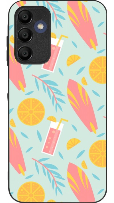 Samsung Galaxy A16 Case Hülle - Silikon schwarz Summer 2025 Pattern citron