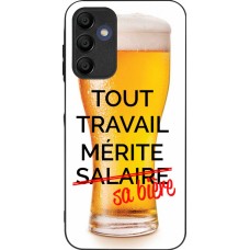 Coque Samsung Galaxy A16 - Silicone rigide noir Tout travail mérite sa bière