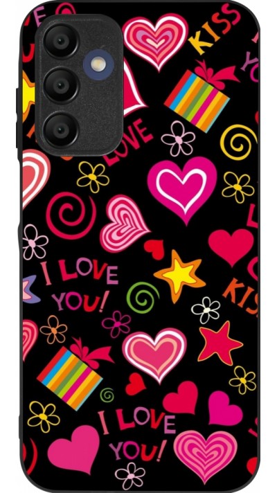Coque Samsung Galaxy A16 - Silicone rigide noir Valentine 2023 love symbols