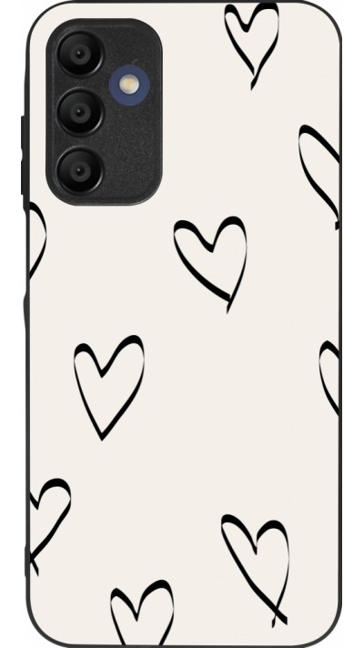 Coque Samsung Galaxy A16 - Silicone rigide noir Valentine 2023 minimalist hearts
