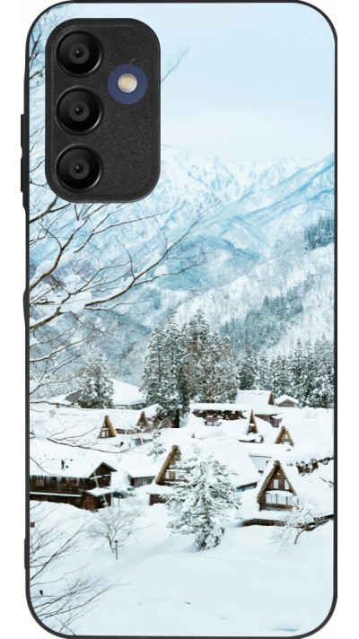 Samsung Galaxy A16 Case Hülle - Silikon schwarz Winter 25 Winter snowy landscape