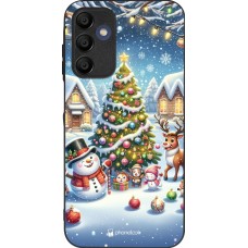 Samsung Galaxy A16 Case Hülle - Silikon schwarz Weihnachten 2023 Schneemann und Tannenbaum